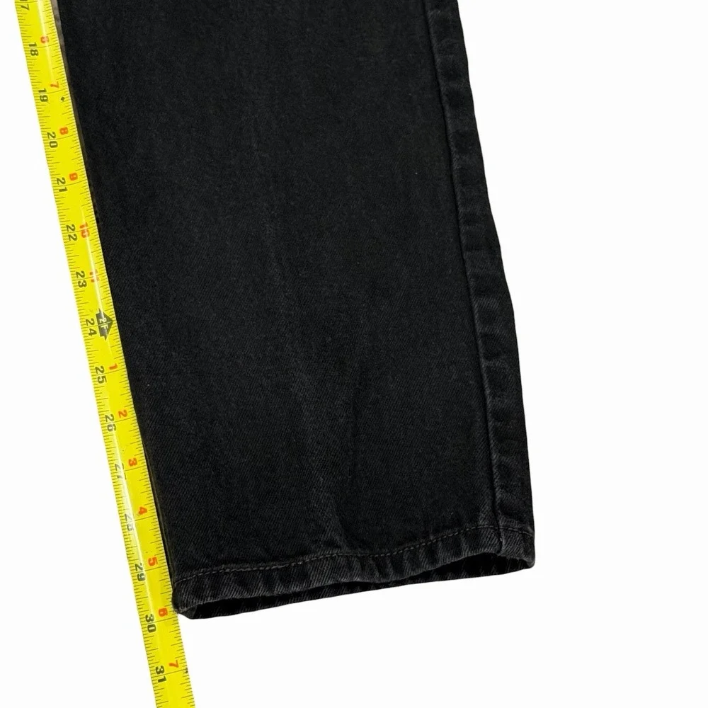 Levi's 505 Jeans 30x30 Black Regular Fit Straight Leg Denim Dark Wash Zip Fly